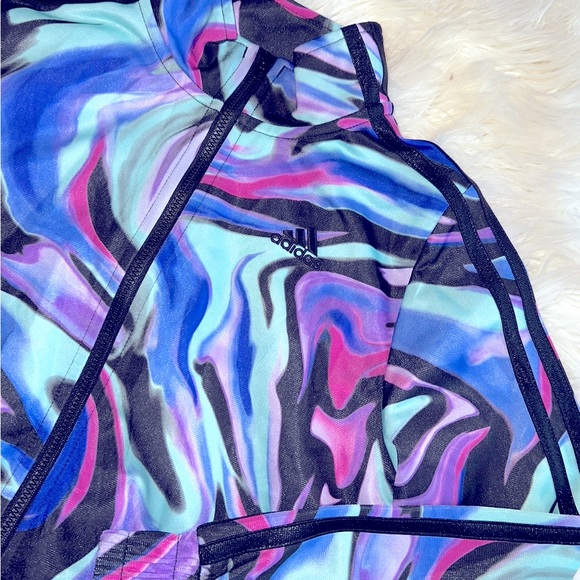 COLORFUL swirl Track suit Jacket- ADIDAS NWT - Picture 1 of 5